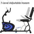 Recumbent Exercise Bike, Recumbent Bike with Digital Monitor, 8-Level Magnetic Resistance Indoor Cycling Stationary Bike with Adjustable Seat, Excersize Equipment for Home Workout, Holds 285lbs, L4458