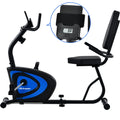 Recumbent Exercise Bike, Recumbent Bike with Digital Monitor, 8-Level Magnetic Resistance Indoor Cycling Stationary Bike with Adjustable Seat, Excersize Equipment for Home Workout, Holds 285lbs, L4458