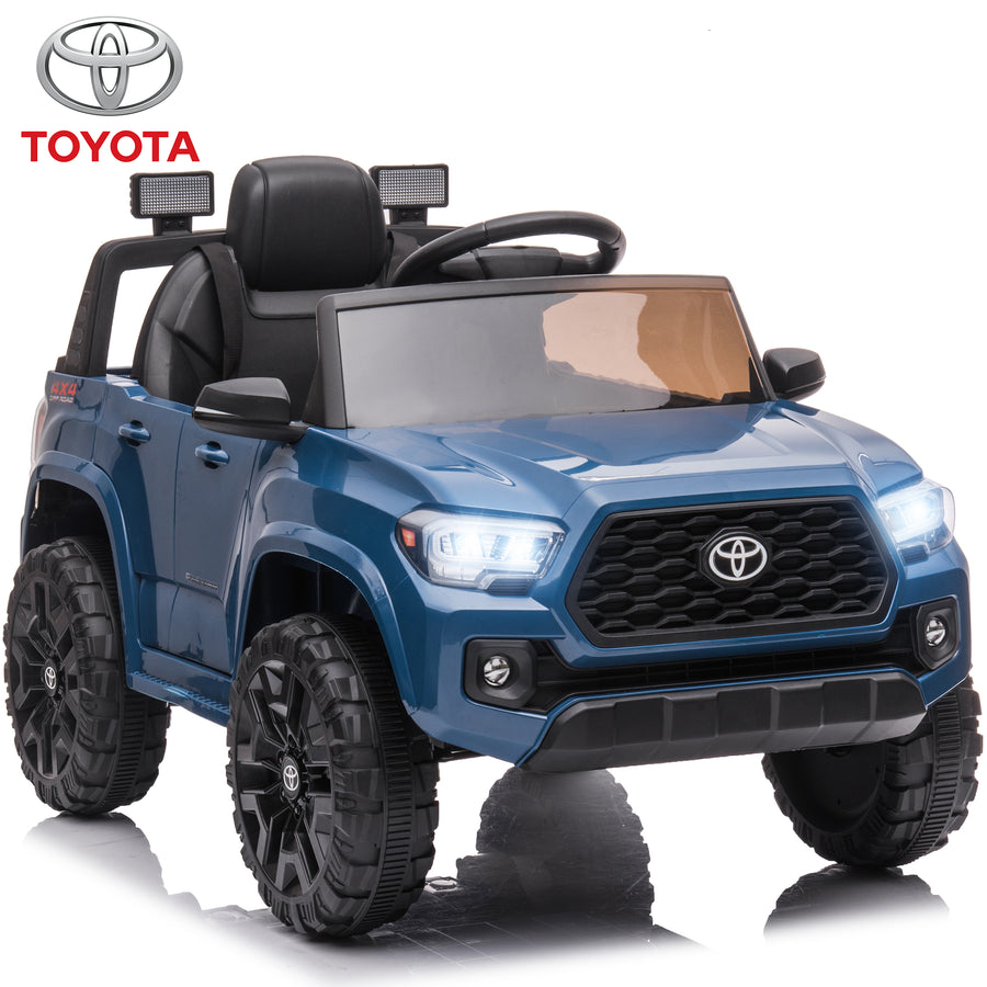 Licensed Toyota Tacoma Electric Ride on Vehicle for Kids, 12V Powered Ride on Car Toys with Remote Control, LED Lights, MP3 Player, Black