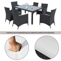 Patio Dining Set Seats 6, 7 Piece Outdoor Patio Furniture Set with Glass Dining Table, All-Weather, For Backyard, Porch, Garden, Poolside, L2183
