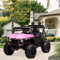 12V Power Ride-on Truck, Electric Car Motorized Vehicles with Remote Control, Foot Pedal, Headlights, Horn, Spring Suspension, Safety Lock, USB Port, Ride-on Toys for Kids