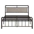 Bed Frame with Headboard, Queen Size Bed Frame for Adults Teens Kids, Metal Platform Bed Frame with Metal Slat Support, Queen Bed Frame No Box Spring Need, 83"Lx61"Wx40.83"H, Max Holds 661LBS, L