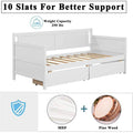 SEGMART Modern Daybed Bed with 2 Storage Drawers