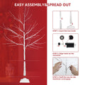 4/5/6 Feet Pre-Lit Christmas Tree with Lights, SEGMART 3 Piece LED Birch Christmas Tree, Lighted Tree and Branches Christmas Ornament for Festival, Wedding, Party, Indoor Outdoor Home Decoration, L377
