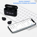 Wireless Bluetooth Earbuds, Bluetooth 5.0 Earphones with Digital LED Display, 2000 mAH Charging Case, 220H Playtime Noise Cancelling Headphone, IPX7 Waterproof Built-in Mic for Sport, Workout, Gym, Q1