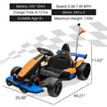 Segmart® Mclaren Electric Go Kart, 24V Outdoor Driftable Kids Race Cart