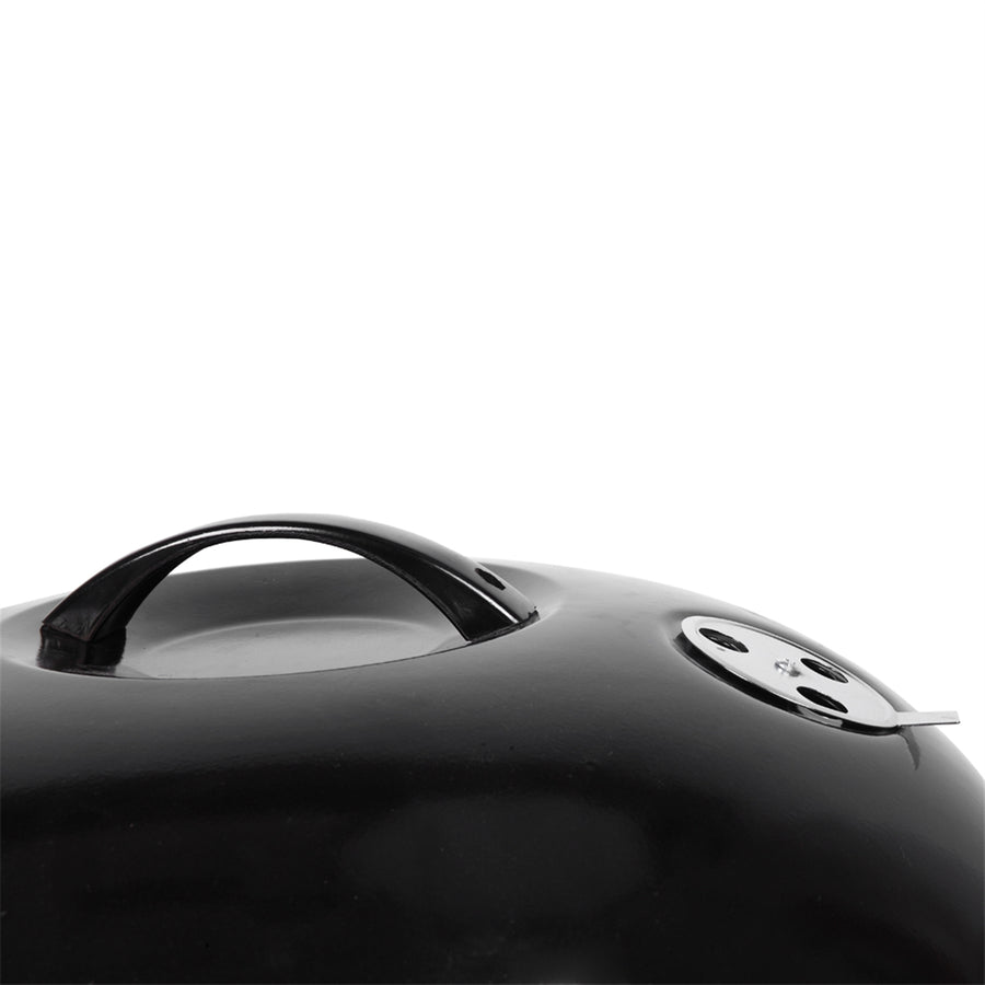 Portable BBQ Grills Clearance Charcoal with Wheels, Upgrade Steel Camping Grill, Outdoor Charcoal Grills for Barbecue Picnic Trailing Camping Outdoor, 18-Inch, Black