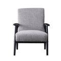 Segmart Grey Accent Chairs for Living Room, Retro Fabric Lounge Chair with Classic Button Design, Club Chairs with Solid Rubber Legs, S13650