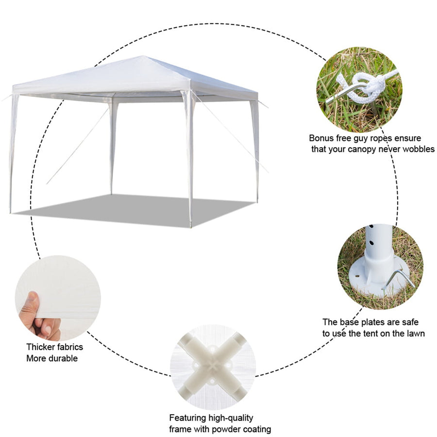 Segmart 10' x 10' White Event Outdoor Canopy