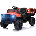 12V Kids Electric Ride On Car with Remote Control, LED Lights, Trailer, Shovel, Q01