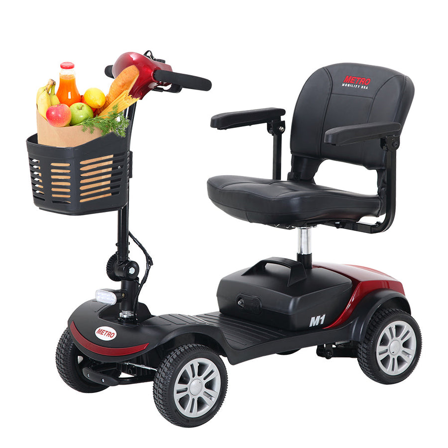 Segmart Mobility Scooters for Seniors, Heavy Duty Handicap Electric Scooters with 4 Wheel, Lightweight Compact Motorized Scooter with Headlights, Outdoor Power Scooter with Anti-Tip Wheels, Blue, SS113