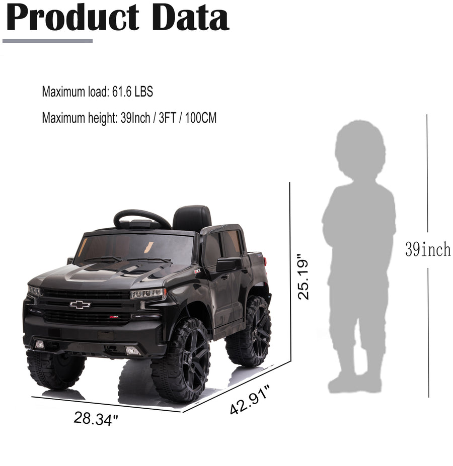 OFFICIAL LICENSED CHEVROLET KIDS CARS 12V KIDS TOYS WITH R/C PARENTAL REMOTE
