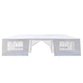 Gazebo Tent for Outside, 10' x 30' Patio Canopy Tent with 8 Side Walls, Heavy Duty Outdoor Party Wedding Tent, Portable Shade Folding Canopy - UV Coated, Waterproof Gazebo Tent, White, L1332