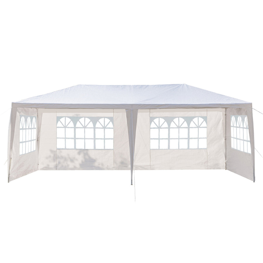 Canopy Party Tent for Outside,10' x 20' Outdoor Canopy Tent with 4 Side Walls, SEGMART Upgraded Outdoor Party Wedding Tent, White Backyard Tent for Catering Garden Beach Camping, L187