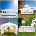 Canopy Party Tent for Outside,10' x 20' Outdoor Canopy Tent with 4 Side Walls, SEGMART Upgraded Outdoor Party Wedding Tent, White Backyard Tent for Catering Garden Beach Camping, L187