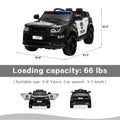 SEGMART Kids Police Ride On Car, 12V SUV Battery Operated Electric Cars w/ Parent Remote Control, Spring Suspension, S1755