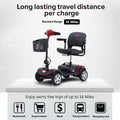 Outdoor Mobility Scooters for Senior, 4 Wheel Mobility Scooter with Detachable Basket, Motorized Electric Medical Carts for Seniors, Handicapped, Disabled Adults, Max Speed 8km/h, 265lbs, S8666