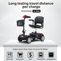 Segmart Mobility Scooters for Seniors, Heavy Duty Handicap Electric Scooters with 4 Wheel, Lightweight Compact Motorized Scooter with Headlights, Outdoor Power Scooter with Anti-Tip Wheels, Blue, SS113