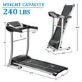 Exercise Equipment, Folding Electric Treadmill for Home, Electric Motorized Running Machine with LED Display and Cup Holder, Easy Assembly Jogging Exercise Equipment with 12 Preset Programs, L5160