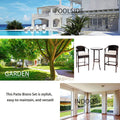 3 PCS Outdoor Patio Furniture Set, All-Weather Patio Dining Sets, PE Rattan Bar Height Table & Stool, Outdoor Bar Set with Cushion, High Bistro Set Dining Table Set, for Pool Patio Yard Balcony, K3937