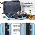 3 Piece Expandable Luggage Sets on Sale, SEGMART Carry on Suitcase w/ TSA Lock, Lightweight Hardshell Luggage Dual Spinner Wheels Set: 20in 24in 28in, Heavyweight Suitcase for Traveling, Purple, S6587