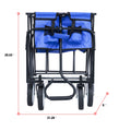 Segmart Folding Collapsible Outdoor Blue Wagon, L