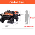 12V Kids Electric Ride On Car with Remote Control, LED Lights, Trailer, Shovel, Q01