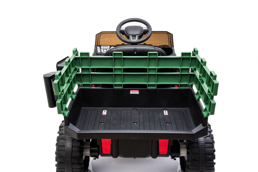 RIDE ON CARS WITH TRAILER 12V KIDS RIDE ON TRUCK KIDS CARS WITH REMOTE CONTROL BATTERY POWERED TOY TRACTOR WITH TRAIL