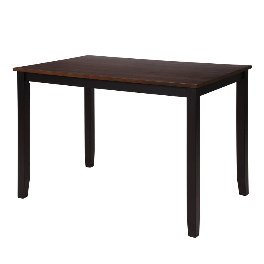 45.47'' x 29.52'' x 30'' Dining Table Sets, 5-Piece Solid Wood Rectangular Table with Thick Legs & Frame, Dining Table and Chairs for Dining Room, Living Room, Kitchen, Restaurant, Black, S8069