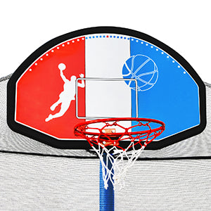 Outdoor 15' Round Trampoline, 2022 Upgraded Enclosed Fitness Trampoline with Safety Enclosure Net and Jumping Mat, Safety Spring Cover Padding & 6 Heavy Steel Legs for Indoor Park, S1555