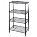 Garage Shelving Units and Storage, SEGMART Storage Shelves for Garage Storage Racks and Shelving, Adjustable 4 Tier Shelf Rack Heavy-Duty Metal Shelves for Storage Kitchen Bathroom, Black, H1644