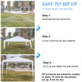 Segmart 10' x 10' White Event Outdoor Canopy with Spiral Tubes