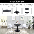 31.5" Round Tulip Table in Black, Mid-Century Modern Dining Table with Round Top and Pedestal Base, Conference Pedestal Desk, Leisure Coffee Table, Seat for 2-4, Max Loading 220lbs, K2038