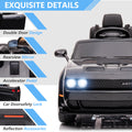 Electric Kids Toys, 12V Licensed Dodge Challenger SRT Ride on Car, 12V Battery Powered Vehicles w/ Remote Control, Safety Belt, Bluetooth, MP3 Player, Headlight, Motorized Truck for Boys Girls