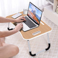 SEGMART Laptop Desk for Bed, Foldable Bed Tray Portable Lap Desks for Adults Kids, Wood, Q06