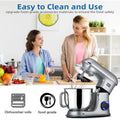 SEGMART 3 in 1 Stand Mixer, 7.4QT 6-Speed Tilt-Head Electric Mixer with Dishwasher Safe Dough Hook, Flat Beater, Wire Whip & Spatula for Most Home Cooks, Multifunction Standing Mixer - 660W, K142