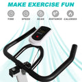 SEGMART Indoor Cycling Bikes, Exercise Bikes Stationary w/ LED Display Monitors, Cup Holder, Belt Drive, Q07