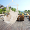 Hammock Chair Swing, SEGMART Hanging Rope Swing for Patio, Porch, Bedroom, Backyard, Indoor or Tree, Hanging Rope Swing Seat with Detachable Metal Support Bar & 2 Cushions, Max. Weight 330 lbs, B03
