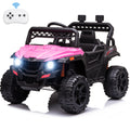 12V Power Ride-on Truck, Electric Car Motorized Vehicles with Remote Control, Foot Pedal, Headlights, Horn, Spring Suspension, Safety Lock, USB Port, Ride-on Toys for Kids
