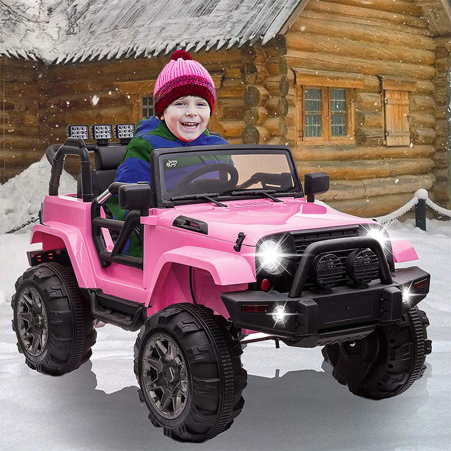 SEGMART 12V Kids Electric Ride On Cars with Remote Control, LED Lights, Q3
