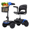 Segmart 4 Wheel Compact Mobility Scooters, Heavy Duty Handicap Electric Scooters for Senior, Compact Motorized Scooter with Detachable Basket, Outdoor Scooter with Anti-Tip wheel, Blue, SS580