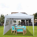 10 x 20ft Outdoor Pop Up Canopy, Heavy Duty Commercial Instant Shade Tent W/ 4 Removable Sidewalls & 2 Windows, Lightweight Outdoor Folding Instant Tent w/ Carrying Bag for Party Wedding Pool, T843