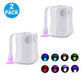 Toilet Night Light(2Pack), 8-Color Led Motion Activated Toilet Seat Light, Fit Any Toilet Bowl, Toilet Bowl Light with Two Mode Motion Sensor LED Washroom Night Light, I5209