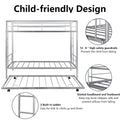 SEGMART Kids Bunk Bed Twin-Over-Twin, Convertible to 2 Twin Size Platform Bed, Silver, SS1392