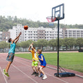 SEGMART Basketball Hoop for Adults Teens Kids, 4.9-10ft Adjustable Basketball Goal with Wheels, Weather-resistant 43 Inch Basketball Backboard, Basketball Rim for Gym Basketball Court Backyard