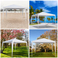 Segmart 10' x 10' White Event Outdoor Canopy with Spiral Tubes