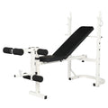 Workout Bench, Adjustable Weight Bench with 6-roll Leg Developer, Incline Decline Weight Bench for Full Body, Heavy Duty Exercise Fitness Bench for Home Gym, 440 lbs, L3918