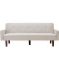 Sofa Sleeper, SEGMART Modern Fabric Sofa Bed with Armrest, Convertible Futon Couches and Sofas w/Wood Legs, Small Spaces Recliner Couch Living Room Furniture Loveseat Sofa, Beige, LLL2006