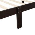 Twin Bed Frame, Modern Wood Platform Bed Frame with Headboard and Footboard, Twin Bed with Soild Wood Slat Support for Adults Teens Children, Bed Frame No Box Spring Needed, Espresso, I8839