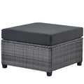 SEGMART Patio Furniture Sets, 7-Piece Wicker Patio Conversation Furniture Set with 6 Seats, Coffee Table, Outdoor Sectional Sofa for Backyard Porch Lawn Pool, Gray